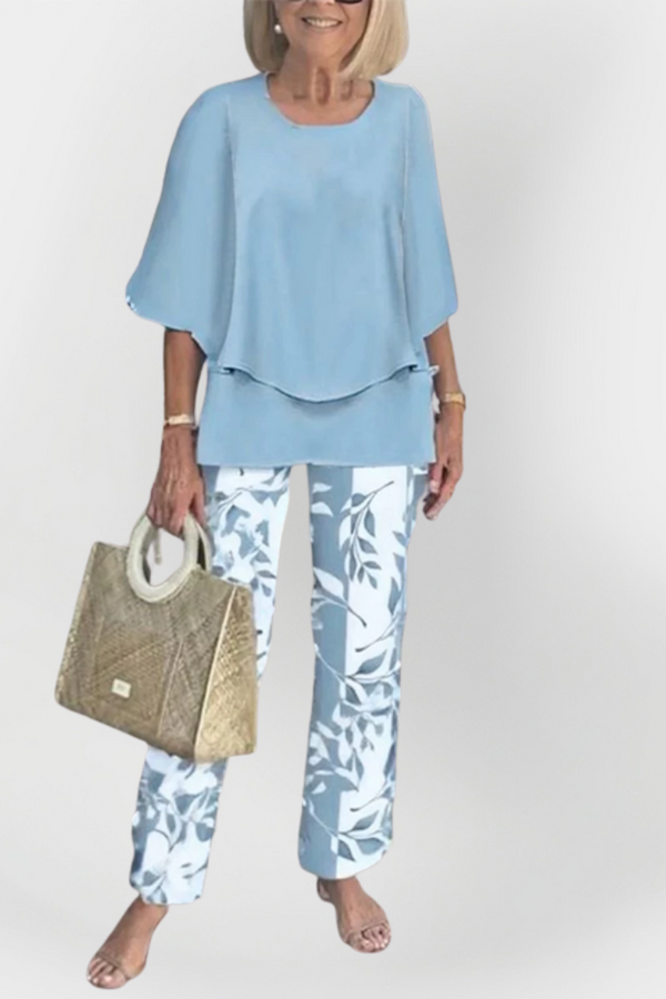 Completo elegante con top e pantaloni comodi