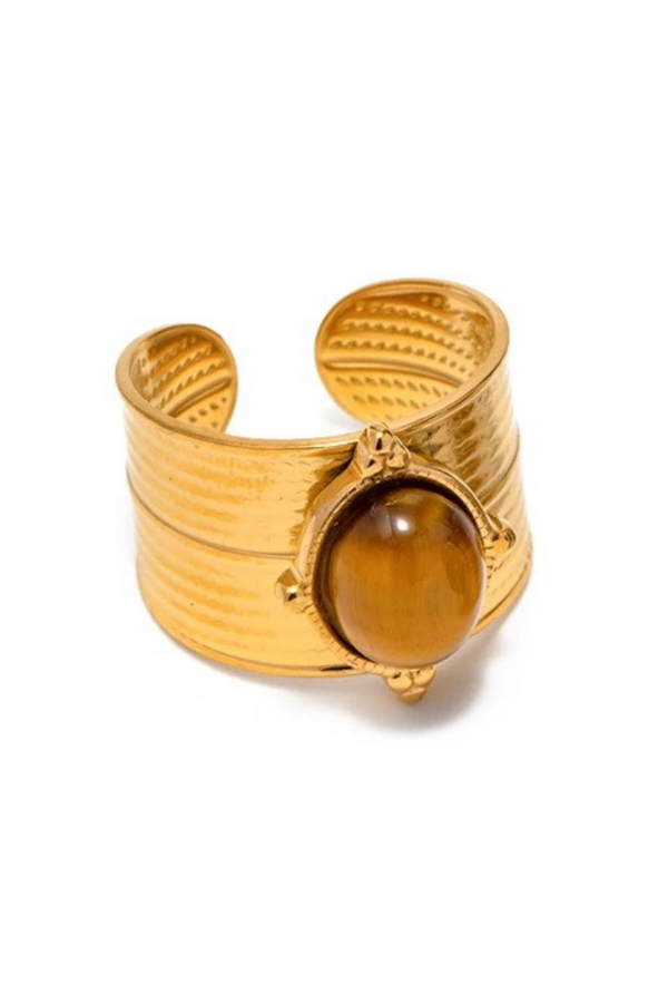 Anello in pietra marrone