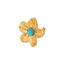 Anello regolabile a fiore di dalia