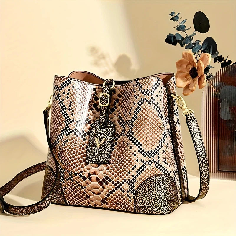 Addison™ - Elegante borsa con stampa serpente