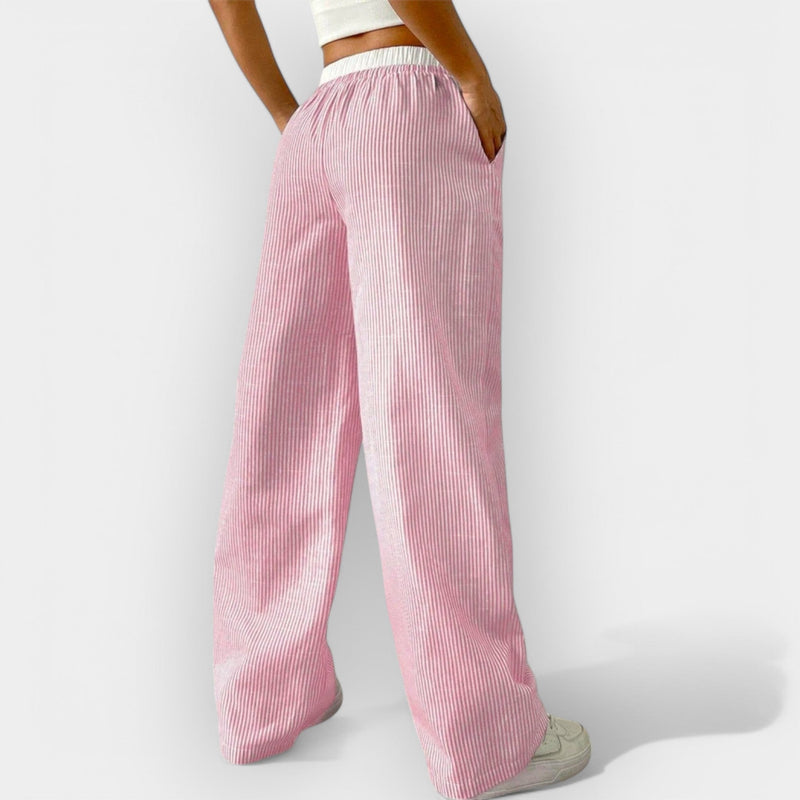 Pantaloni larghi a righe