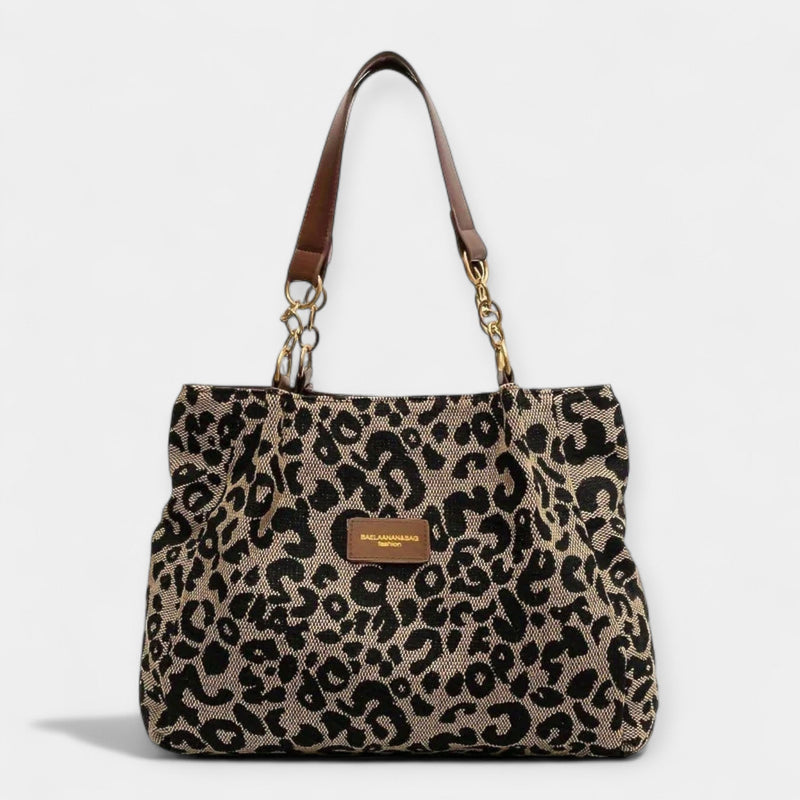 Borsa a tracolla con stampa animalier