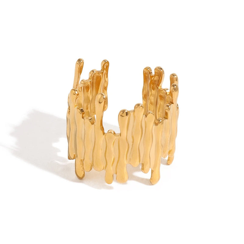 Anello testurizzato a goccia