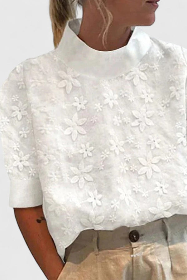 Sonelita™ | Elegante camicetta con collo alto