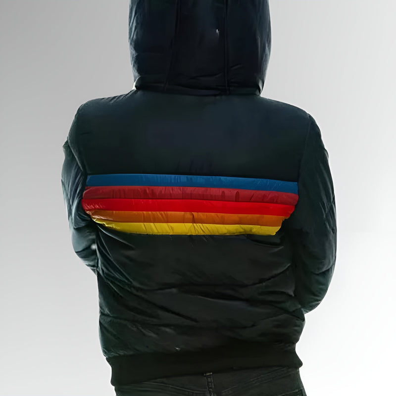 Marietta | Giacca con cerniera e strisce arcobaleno 