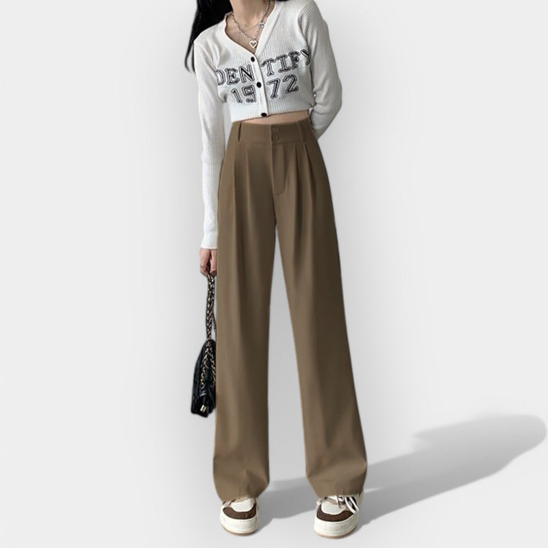 Pantaloni a gamba larga in stile coreano