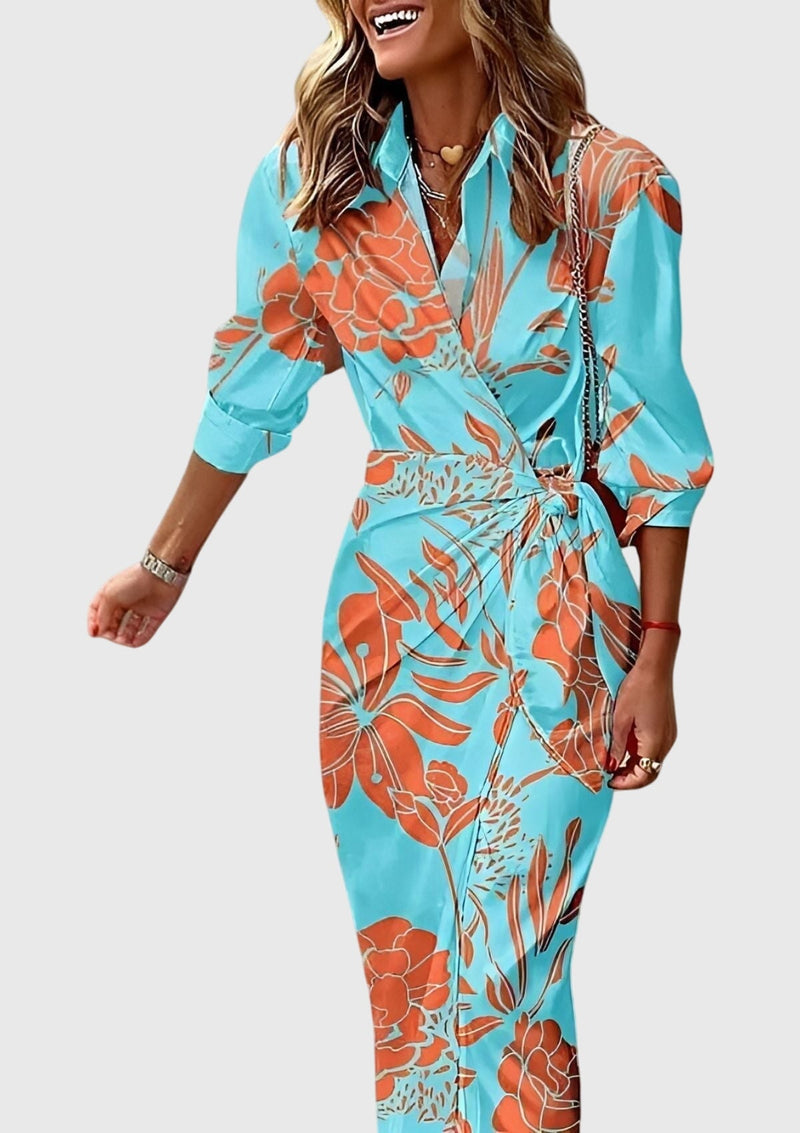 Everly™ | Elegante abito avvolgente con stampa