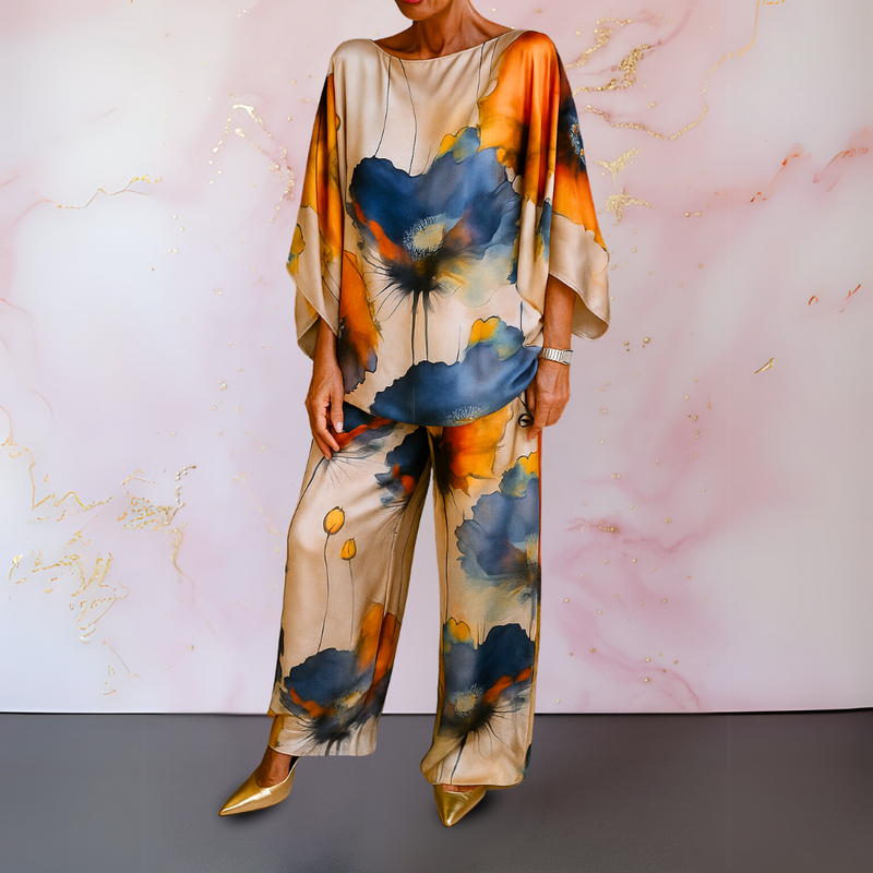 Moniek™ | Completo da donna in due pezzi in raso