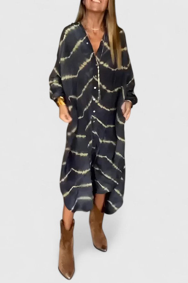 Amelie™ | Elegante abito lungo a righe boho