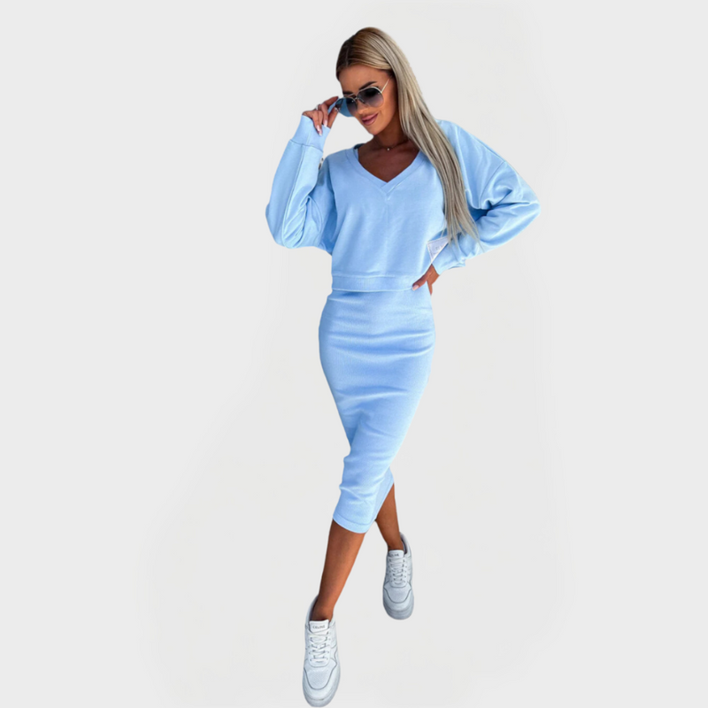 Completo estivo con felpa con cappuccio e vestito per comfort e stile