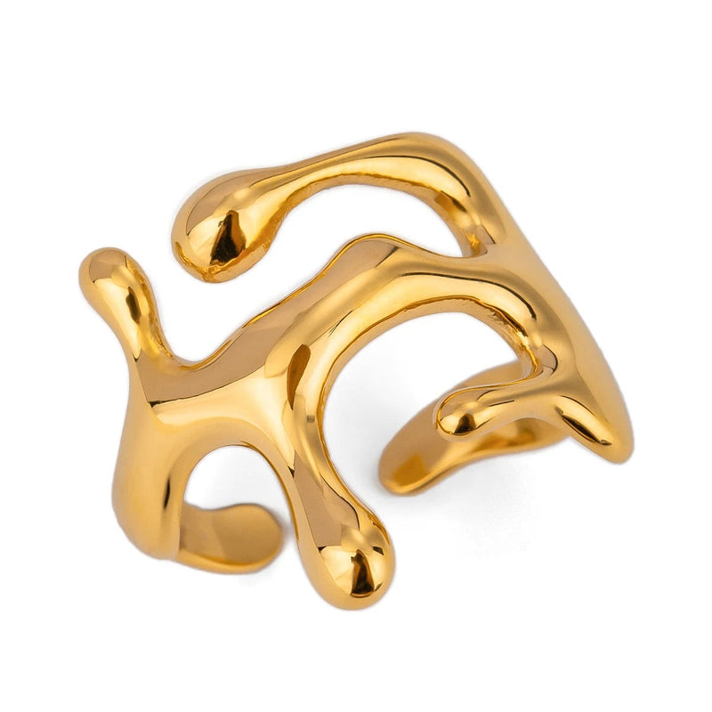 Anello geometrico a goccia
