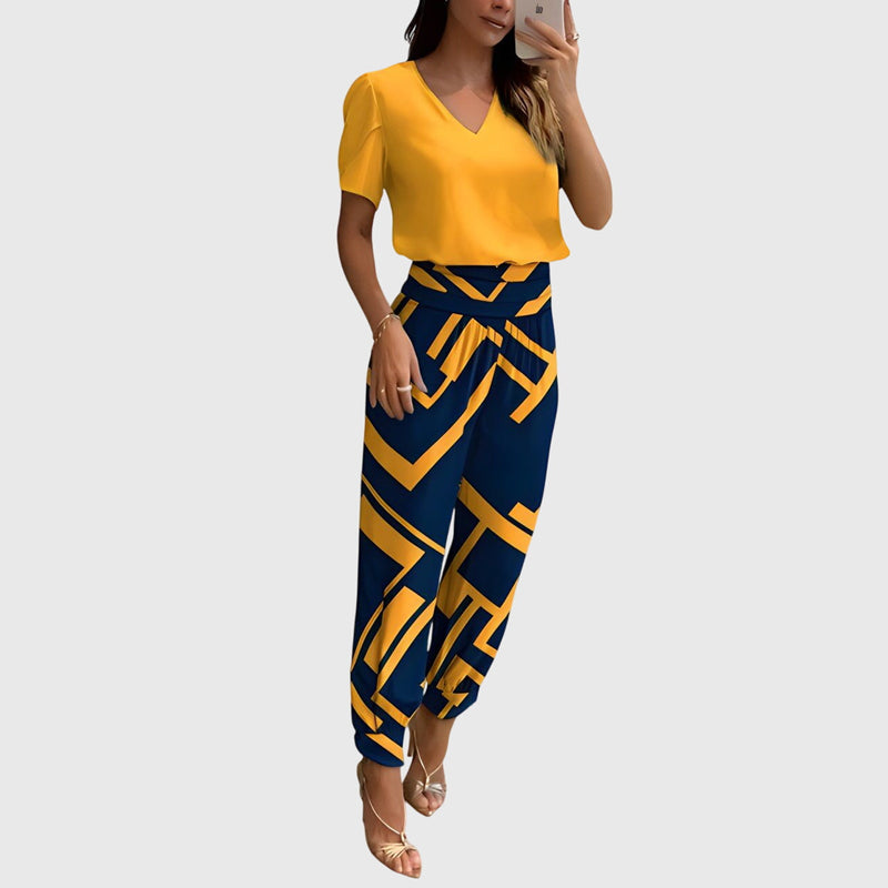 Jennifer™ | Completo elegante con camicetta e pantaloni