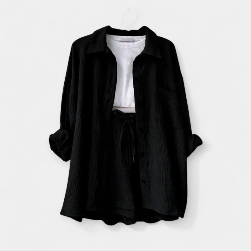 Completo estivo bicolore composto da top e pantaloncini