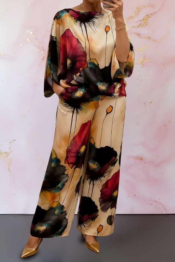 Moniek™ | Completo da donna in due pezzi in raso