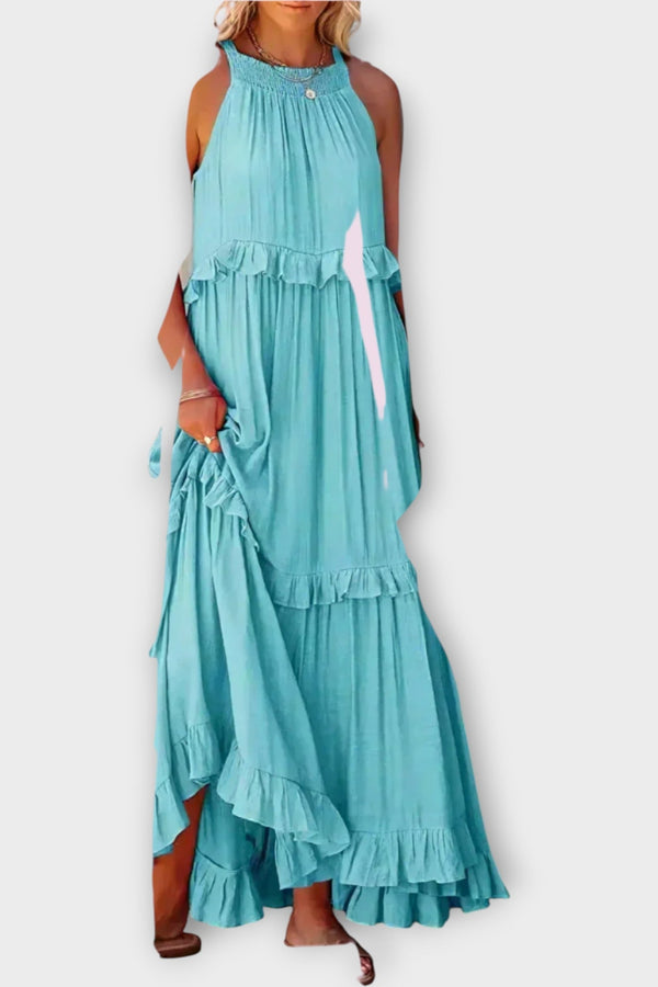 Abito con spalline sottili e linea elegante