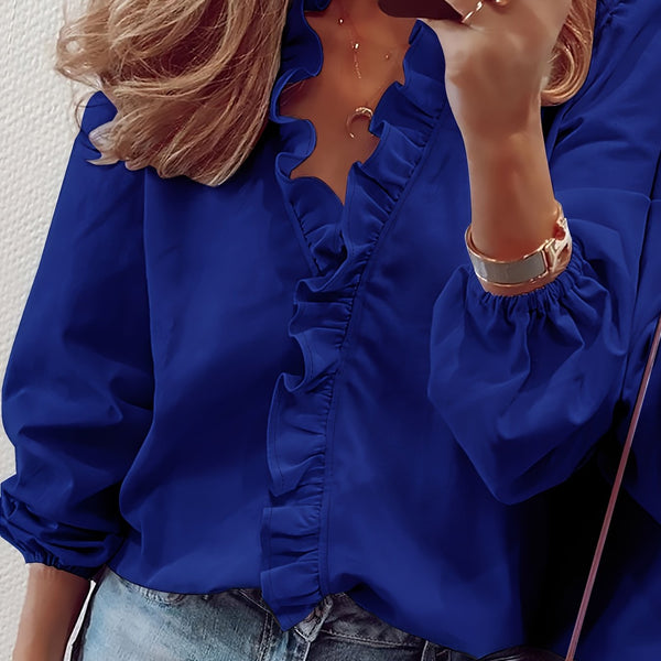 Cordelia | Blusa con scollo a V e volant