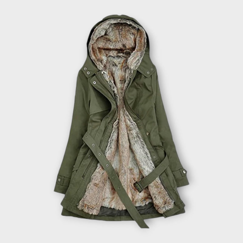 Mikash - Cappotto con fodera in pelliccia
