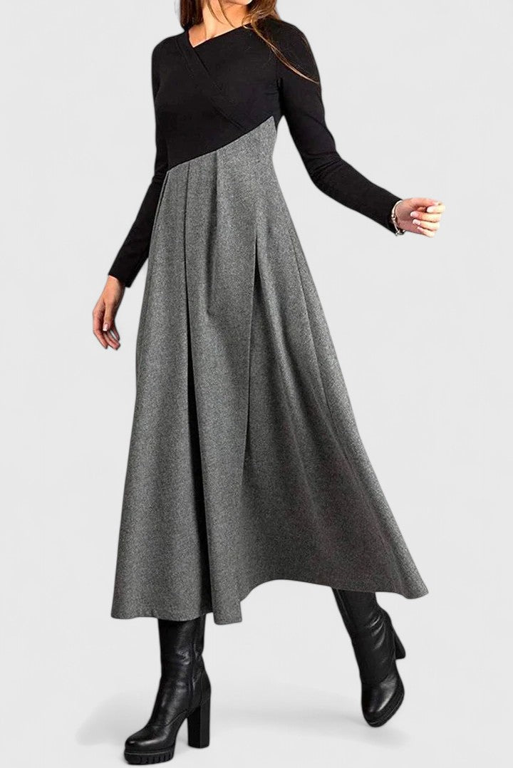 Janet | Elegante abito lungo a maniche lunghe