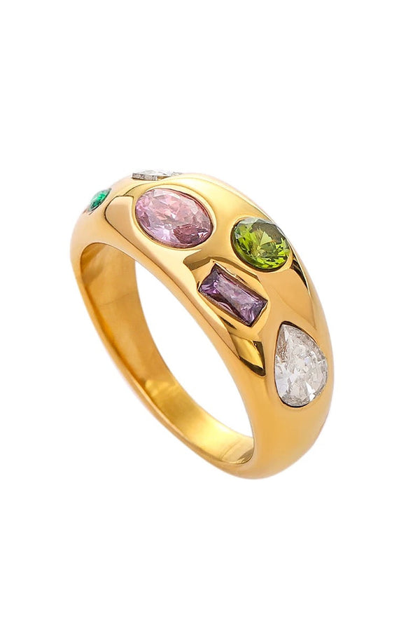 Anello con palette d'oro
