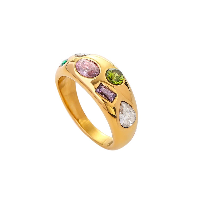 Anello con palette d'oro