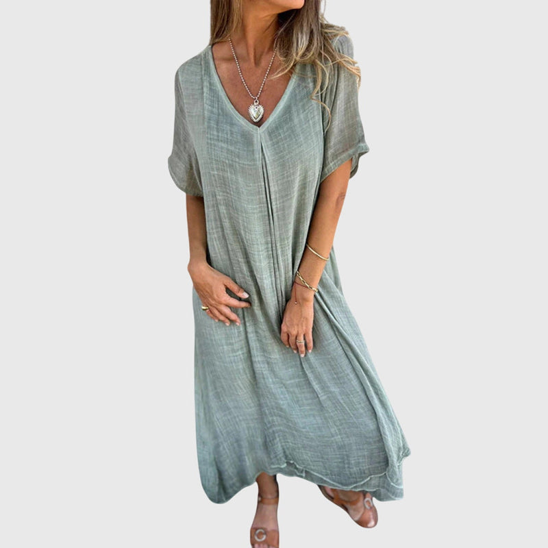 Fiona™ – Elegante abito leggero con scollo a V