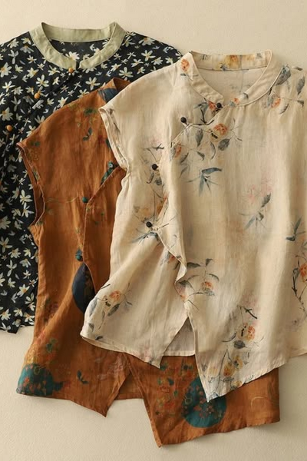 Amanda | Elegante Top in Lino