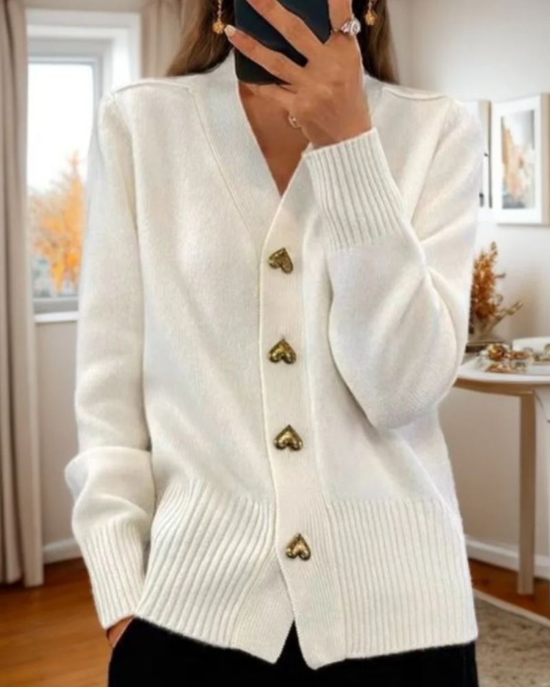 Chasie | Elegante cardigan con bottoni a cuore