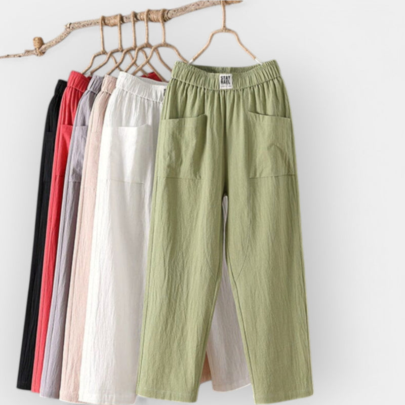 Pantaloni comodi in lino