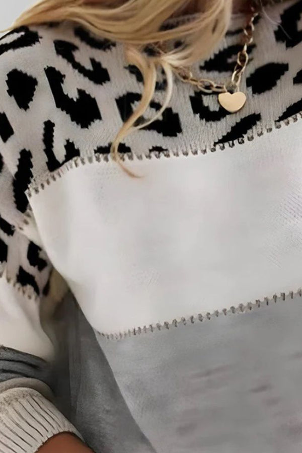 Pascaline | Maglione casual con stampa leopardata