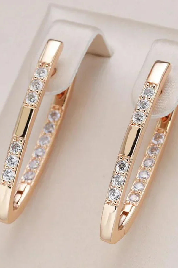 Orecchini squisiti in zirconia | Oro bianco