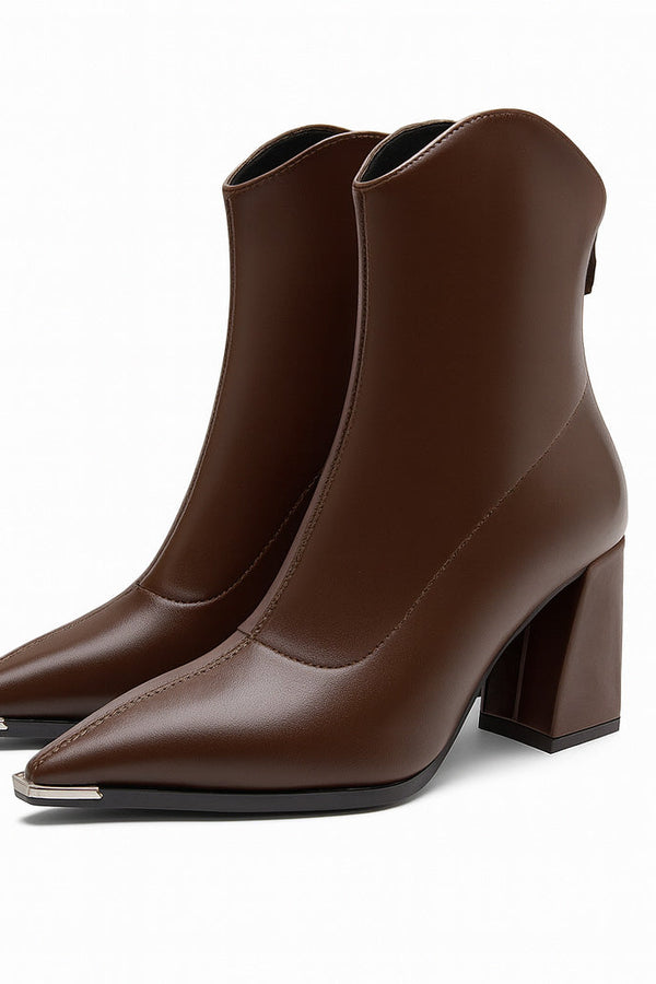 Celeste | Stivali con punta cromata