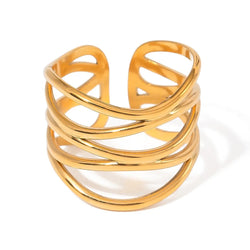 Anello Sirena Regolabile Oro