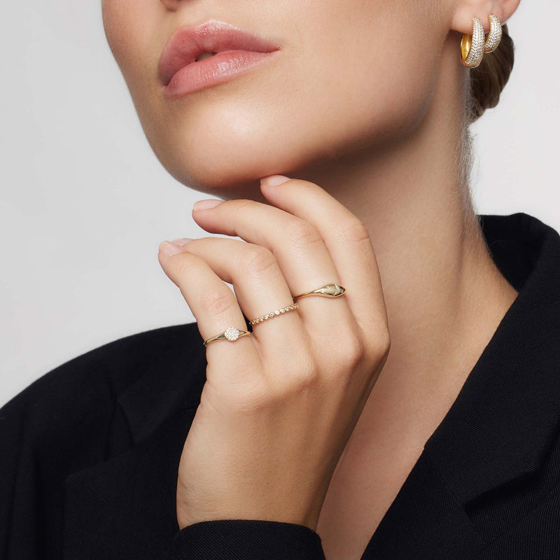 Anello a cupola di diamante | Oro
