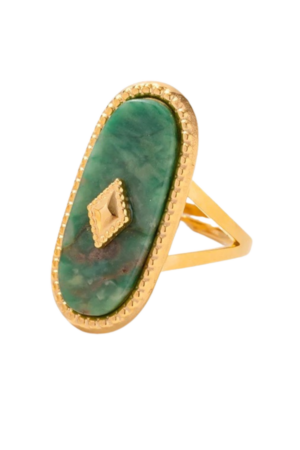 Anello regolabile Aura Oro Verdite