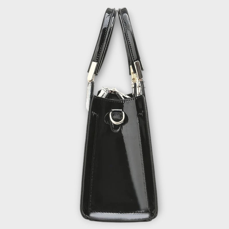 Borsa in coccodrillo lucida fatta a mano