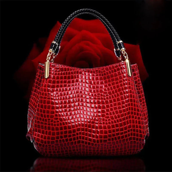 Isabella™ Eleganza duratura | Elegante borsa a mano con motivo coccodrillo 