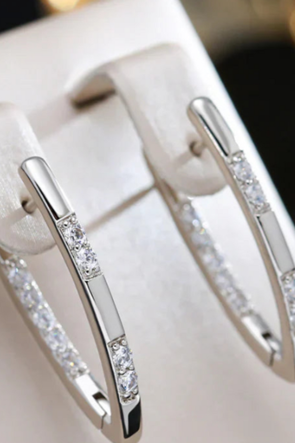 Orecchini eleganti in zircone in oro