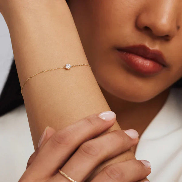 Bracciale con pietra Moissanite Cléa | Oro