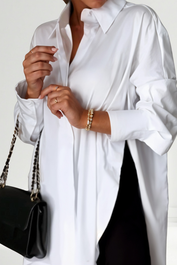 Lucrece | Camicia con bottoni e risvolto oversize