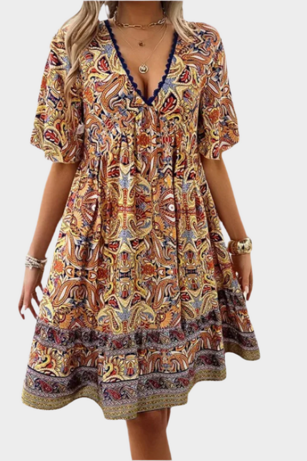 Mini abito Paisley