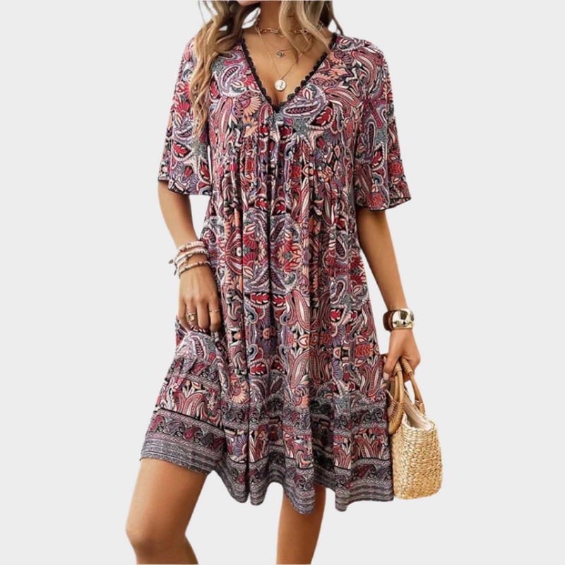 Mini abito Paisley