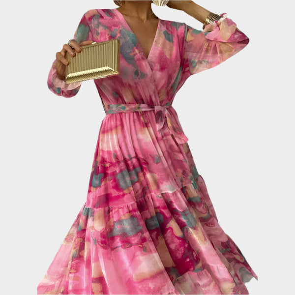 Abito midi con fiori