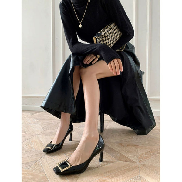 Teona™ | Eleganti sandali con punta quadrata e tacco medio