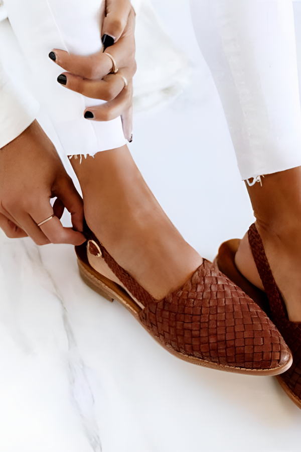 Romy | Sandali classici in pelle fatti a mano 