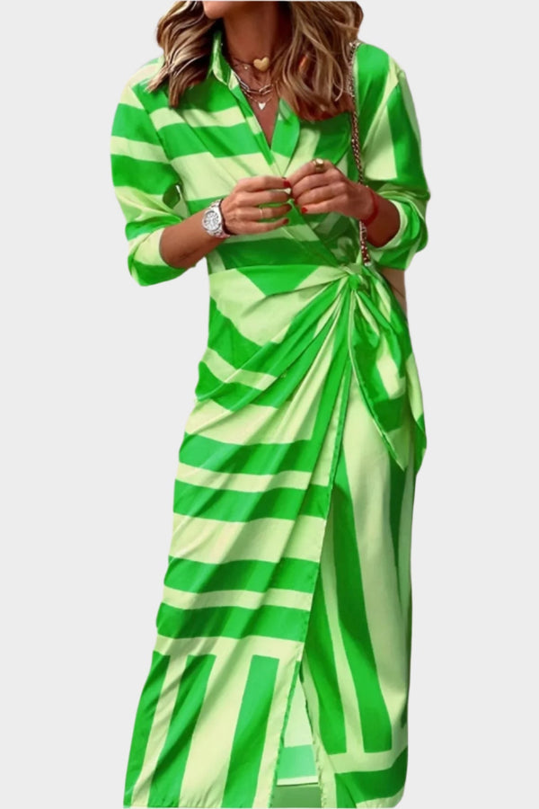 Abito stampato con vita regolabile