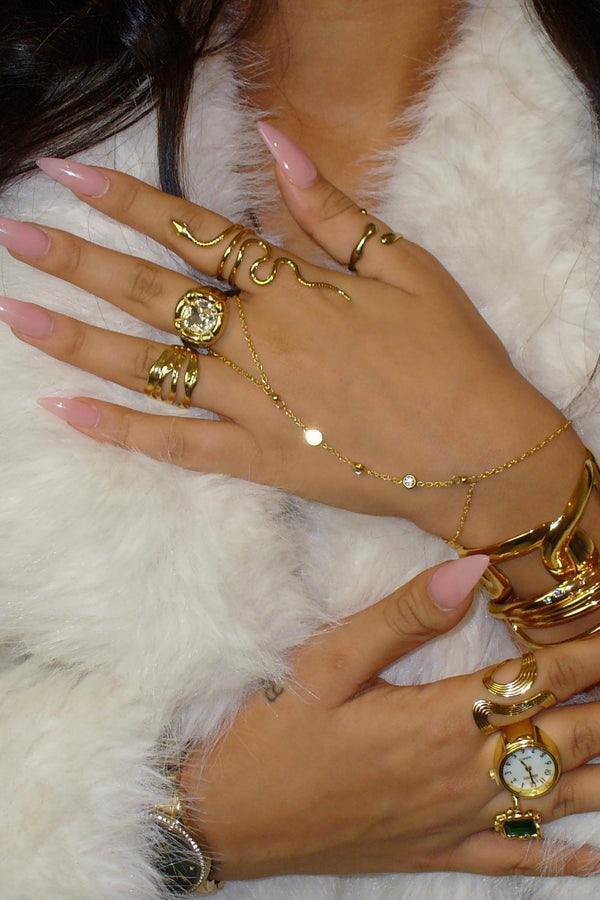 Anello Serpente Regolabile Oro