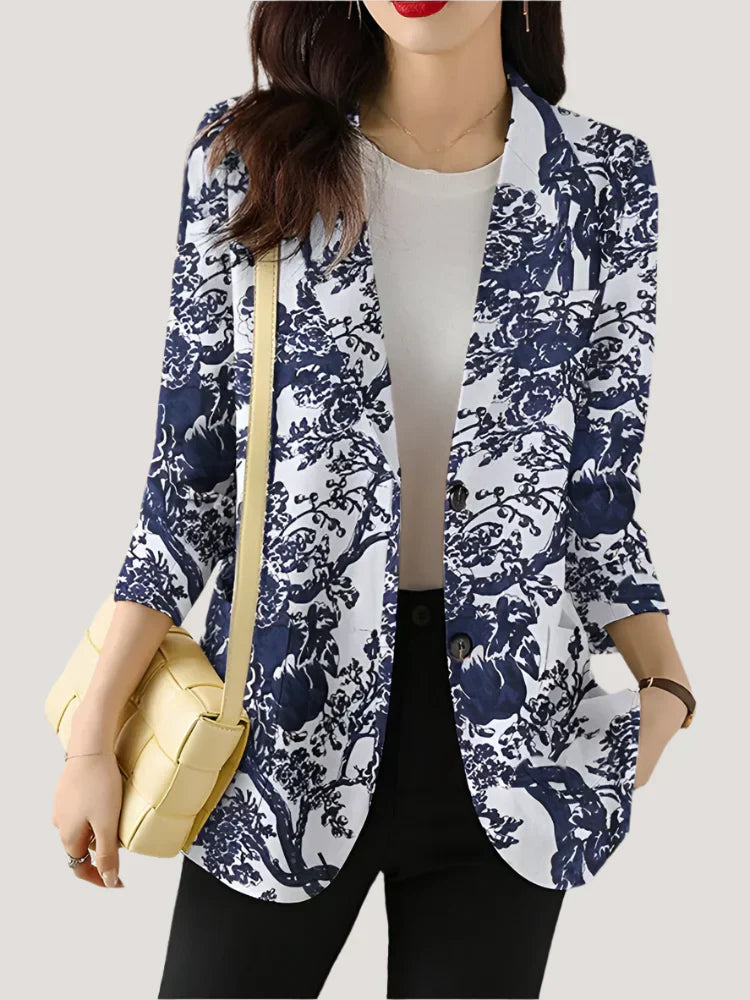 Zoe™ - Blazer elegante con stampa floreale 