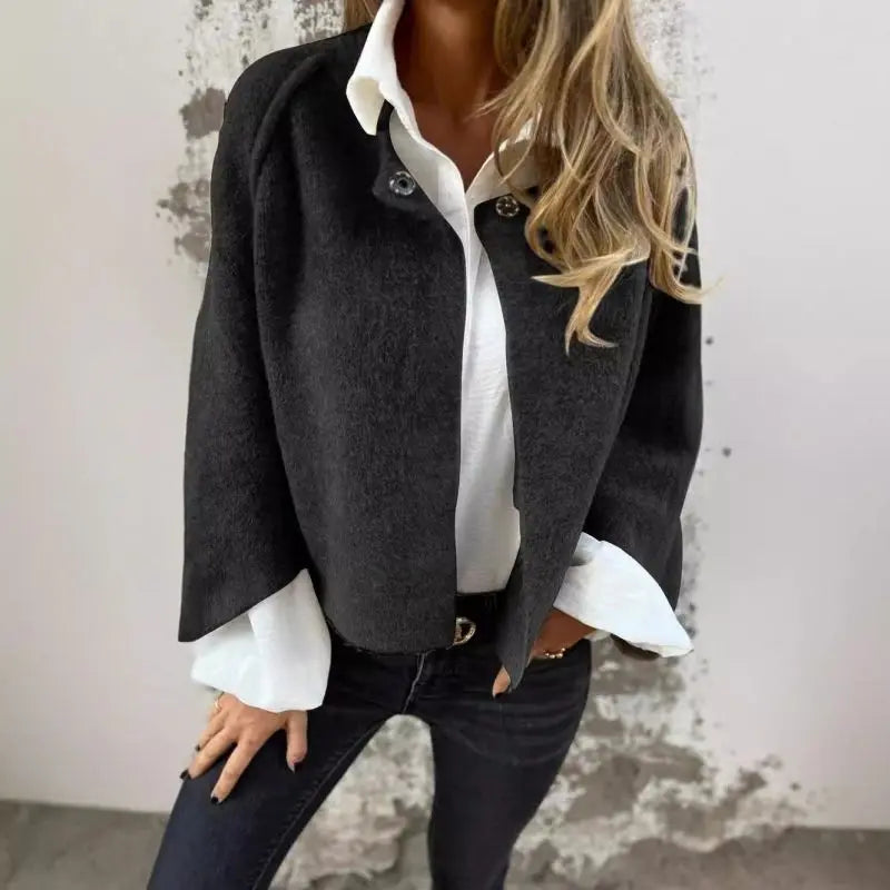 Amalia - Cardigan a maniche lunghe con scollo rotondo