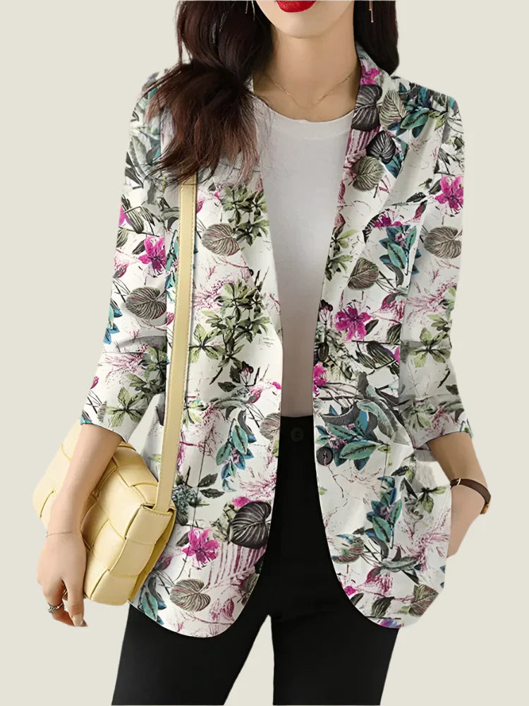 Zoe™ - Blazer elegante con stampa floreale 