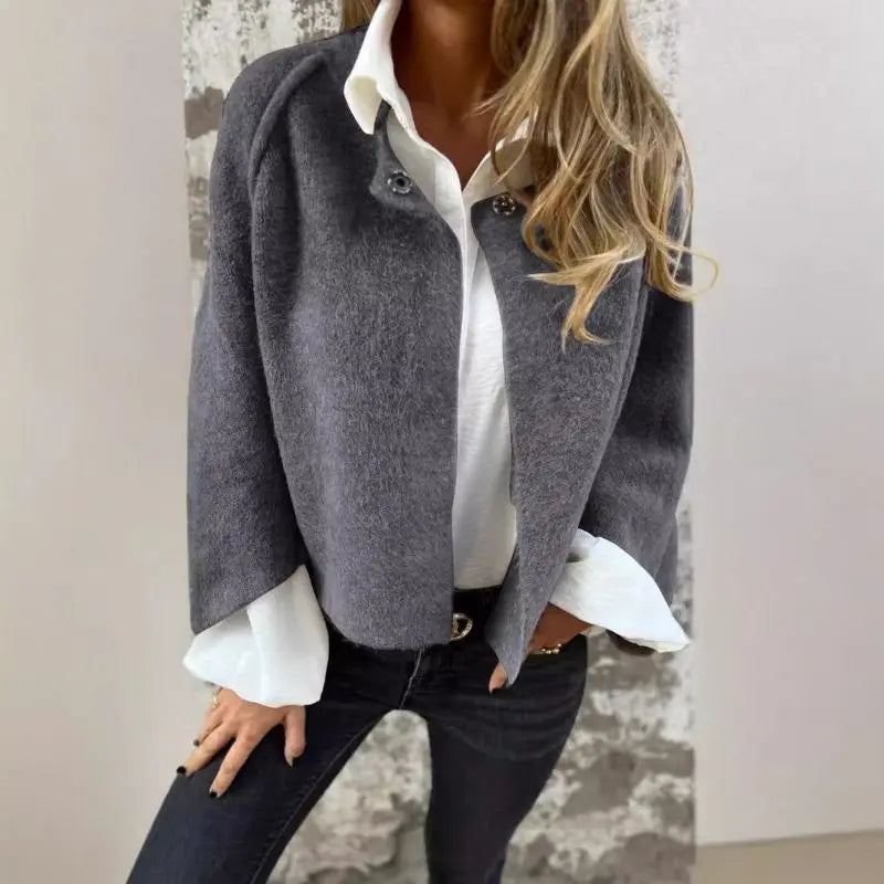 Amalia - Cardigan a maniche lunghe con scollo rotondo